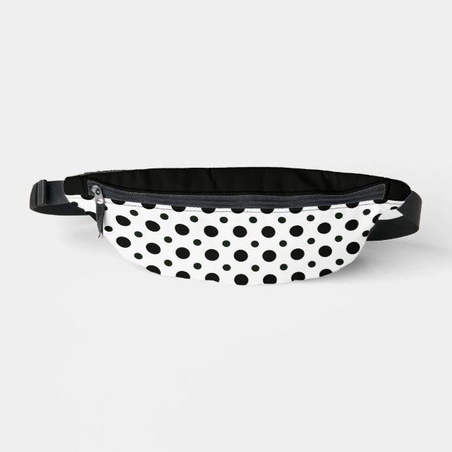 Sacs Banane Blanc avec des pois noirs (Recto)