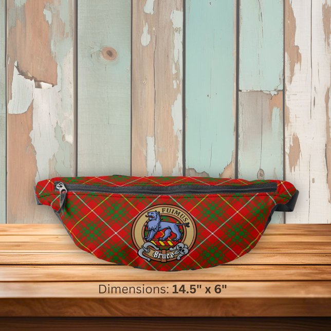 Sacs Banane Blason de Clan Bruce sur tartan (Créateur téléchargé)
