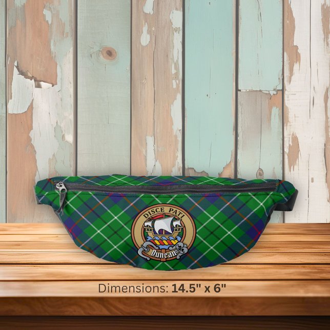 Sacs Banane Blason du clan Duncan sur tartan (Créateur téléchargé)