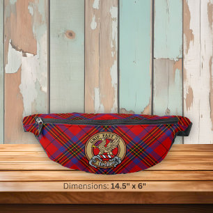 Sacs Banane Blason du Clan Leslie sur tartan rouge