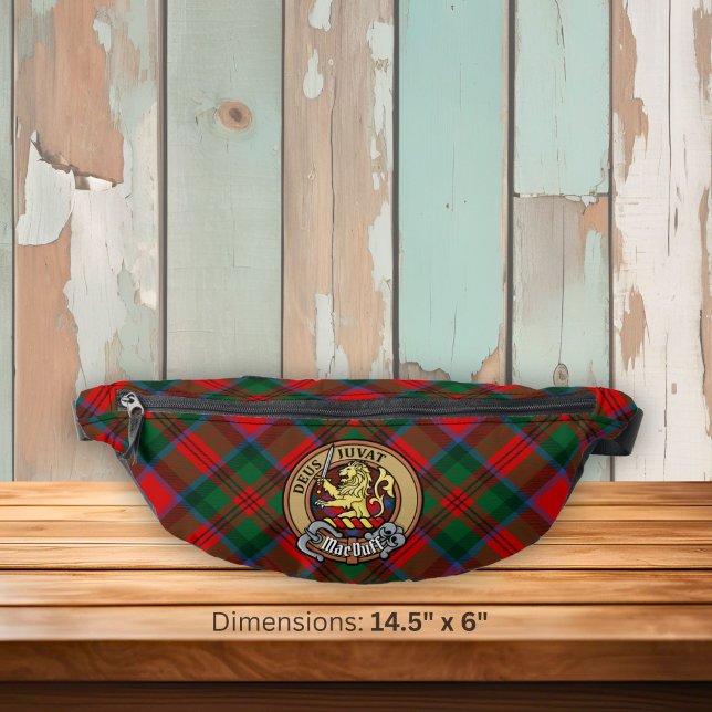 Sacs Banane Blason du clan MacDuff sur tartan (Créateur téléchargé)