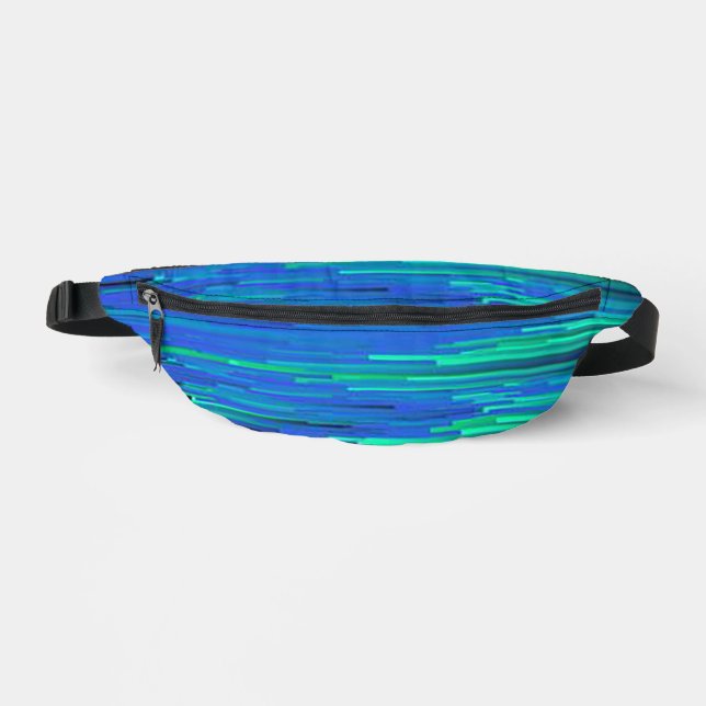 Sacs Banane Bleu Lagoon à deux côtés Imprimé Fanny-Pack (Recto)