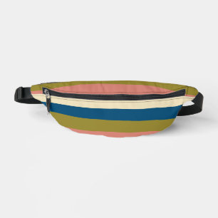 Sacs Banane Bleu, vert olive, rose et crème