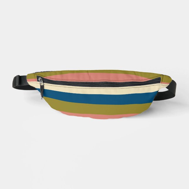 Sacs Banane Bleu, vert olive, rose et crème (Recto)