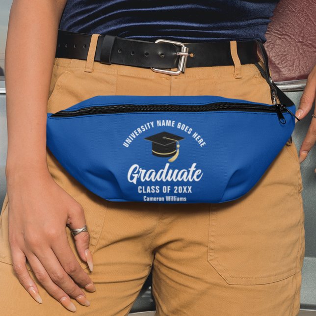 Sacs Banane Blue Graduate Custom 2025 Graduation Keepsaké (Créateur téléchargé)