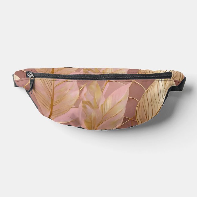 Sacs Banane Blush Pink Gold Boho Modern Leaves Collection (Poser)