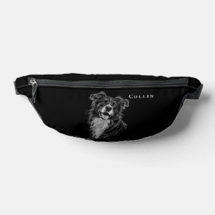 Sacs Banane Bordure noire et blanche Collie Amoureux de les ch