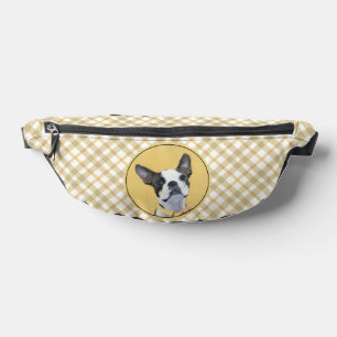 Sacs Banane Boston Terrier Peinture noir et blanc Chien Art
