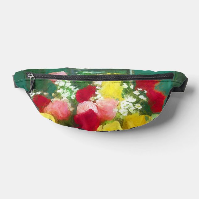 Sacs Banane Bouquet de Roses Peinture Fleurs Art Original (Poser)