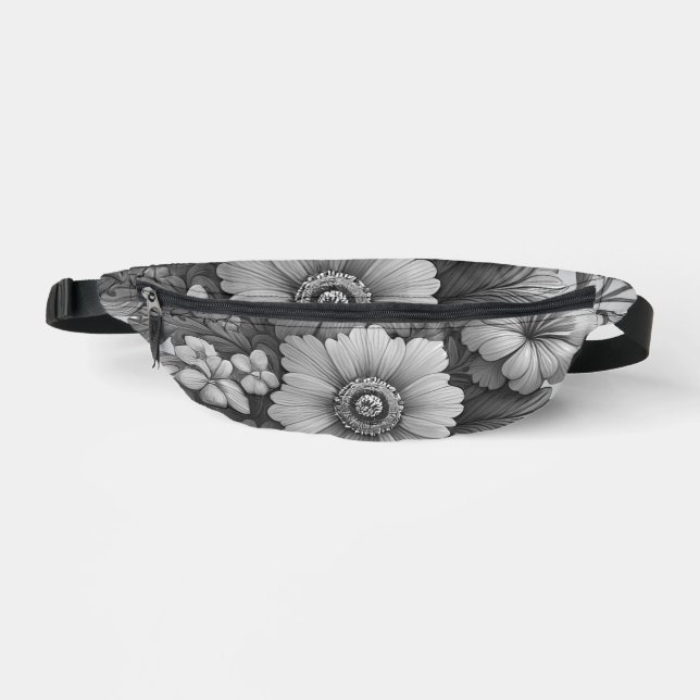 Sacs Banane Bouquet monochrome de fleurs (Recto)