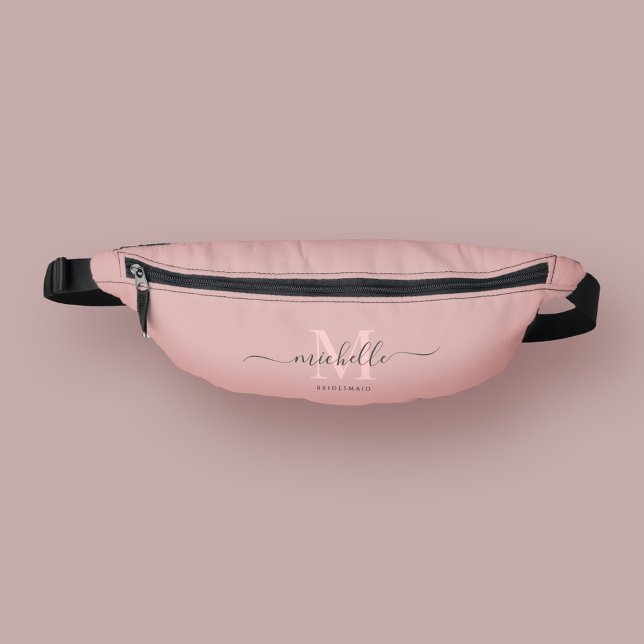 Sacs Banane Bridesmaid BachelorParty Monogramme rose (Bridesmaid Bachelorette Bridal Monogram Pink Fanny Pack
)