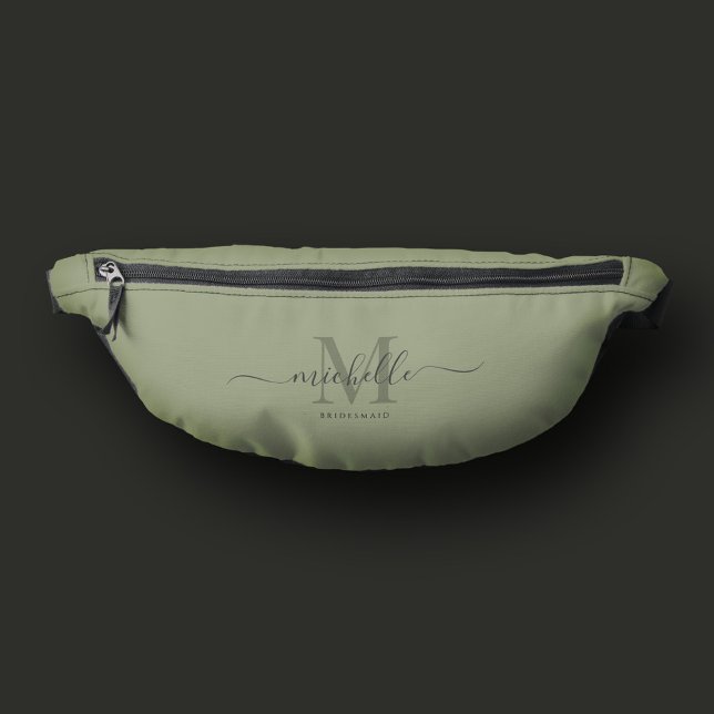 Sacs Banane Bridesmaid Monogram Sage Green Bachelorte Party (Bridesmaid Monogram Sage Green Bachelorette Party Fanny Pack
)