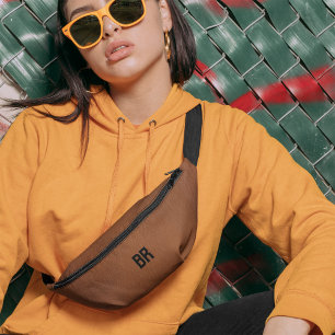 Sacs Banane Brown Cuir Vintage Vieux Monogramme simple