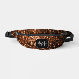 Sacs Banane Brun foncé brun faux parties scintillant scintille