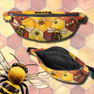 Sacs Banane Bumblebebees et Honeycomb Motif