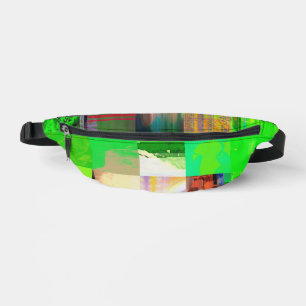 Sacs Banane Bus 1521 Abstrait Glitch Art Cyberpunk Grille