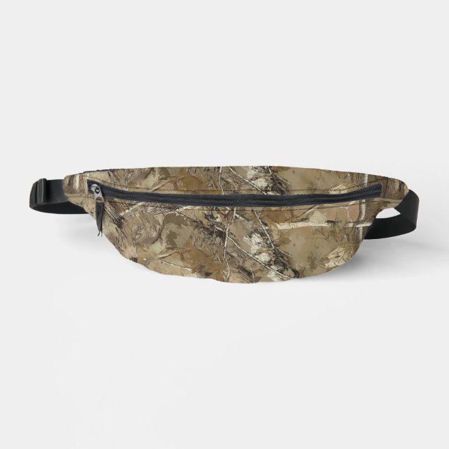 Sacs Banane Camo forêt avec motif de feuilles sèches (Recto)