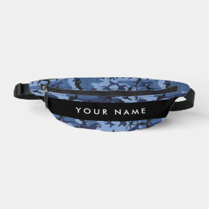 Sacs Banane Camouflage bleu marine Votre nom Personnalisez
