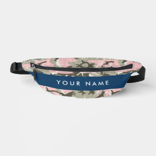 Sacs Banane Camouflage rose et vert Personnalisez votre nom