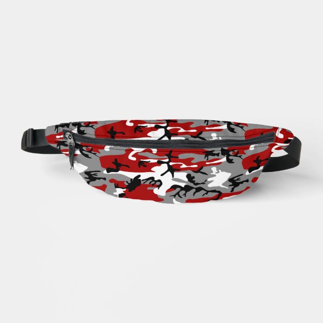 Sacs Banane Camouflage rouge et gris, Militaire, Armée (Recto)