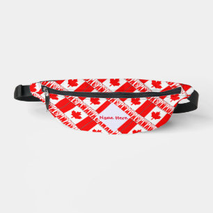 Sacs Banane Canada et Drapeau Canadien Carrelé Rouge Personnal