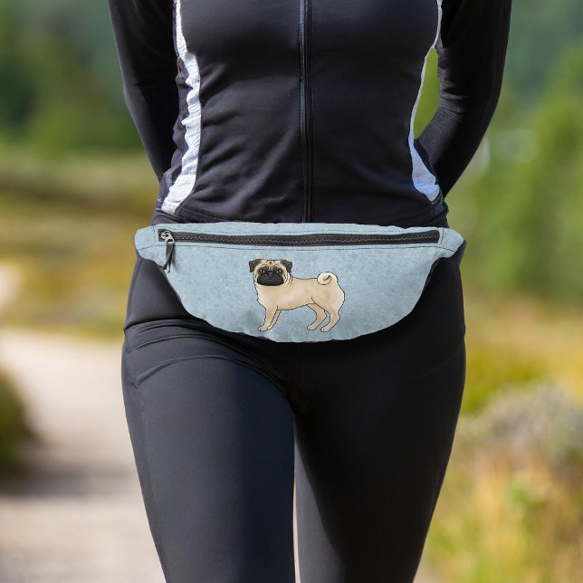 Sacs Banane Carlin Fun Chien mignon dessin chien dessin dessin (Please note: This image is a digital mockup. The product may not be in scale.)