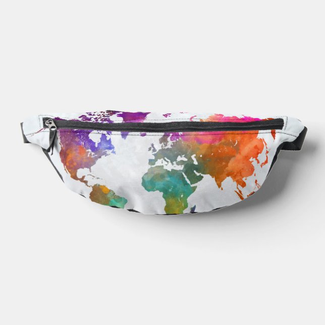 Sacs Banane Carte Mondiale En Aquarelle (Poser)