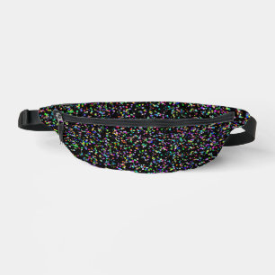 Sacs Banane Cercles colorés bulles sur motif unique noir