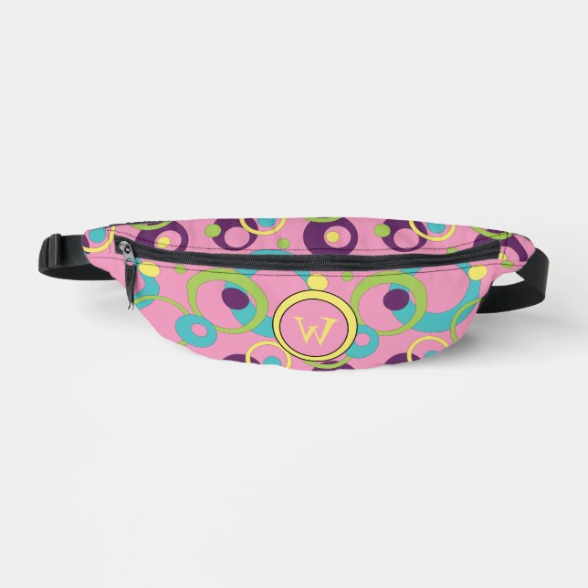 Sacs Banane Cercles roses funky (Recto)