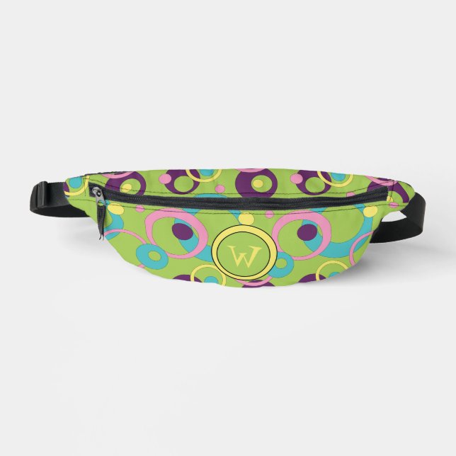 Sacs Banane Cercles verts funky (Recto)
