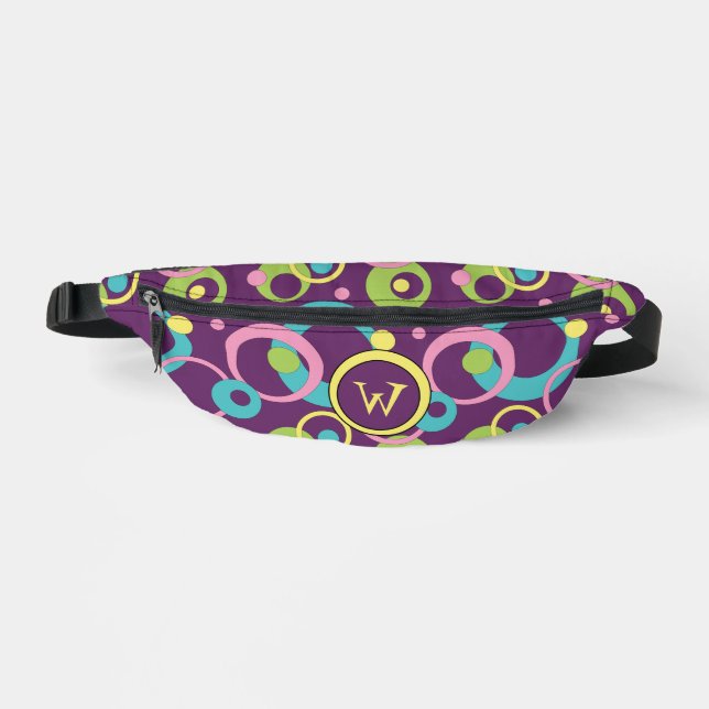 Sacs Banane Cercles Violets Funky (Recto)