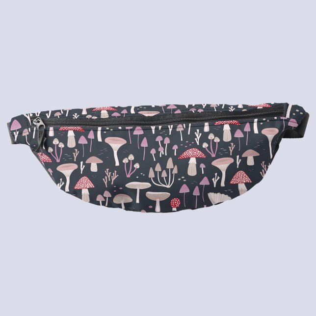 Sacs Banane Champignons de champignons et tabouret (Mushroom fungi toadstool pattern dark fanny pack)