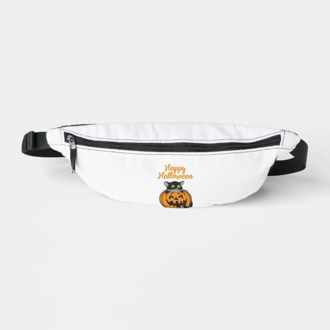 Sacs Banane Chat de Halloween heureux Citrouille (Recto)