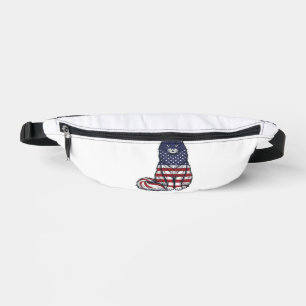 Sacs Banane Chat drapeau patriotique dessin vintage pour chemi