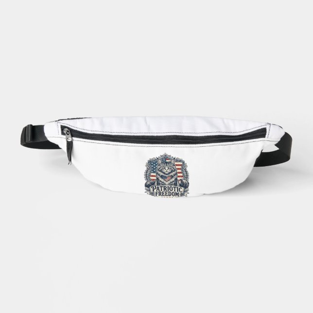 Sacs Banane Chat Maine Coon Patriotique (Recto)