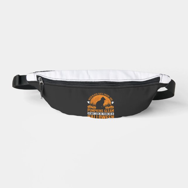Sacs Banane Chat noir citrouille lune design Halloween_1 (Recto)