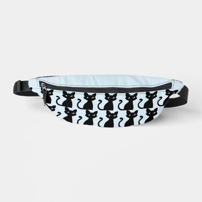 SACS BANANE CHAT NOIR CUTE FANNY PACK (Recto)