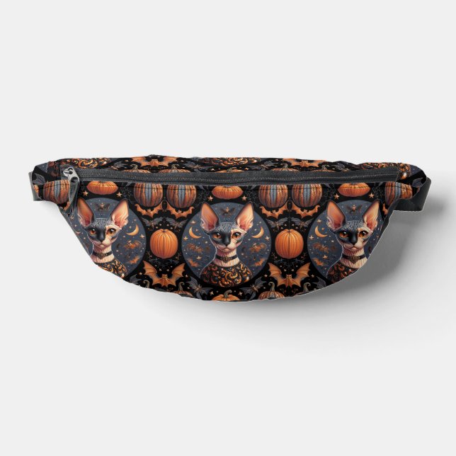 Sacs Banane Chat Sphynx de citrouille gothique Halloween effra (Poser)