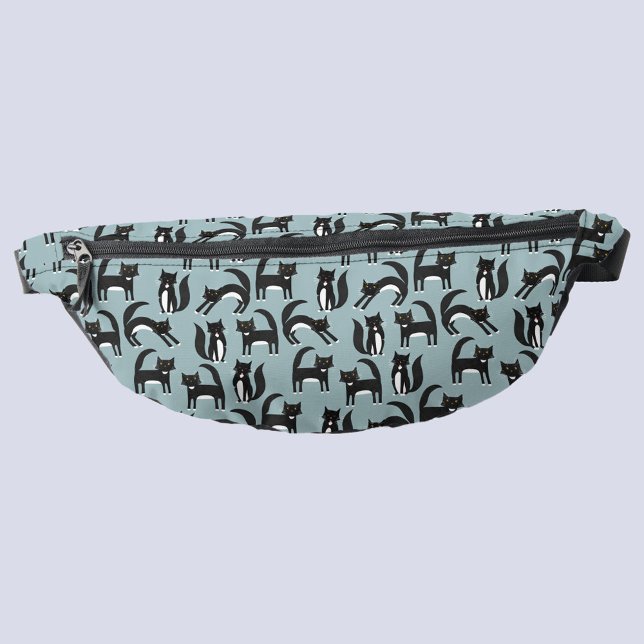 Sacs Banane Chat Tuxedo noir et blanc (Black and white tuxedo cat pattern fanny pack)