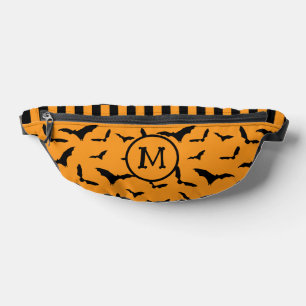 Sacs Banane Chauve-souris Motif orange noir Monogramme