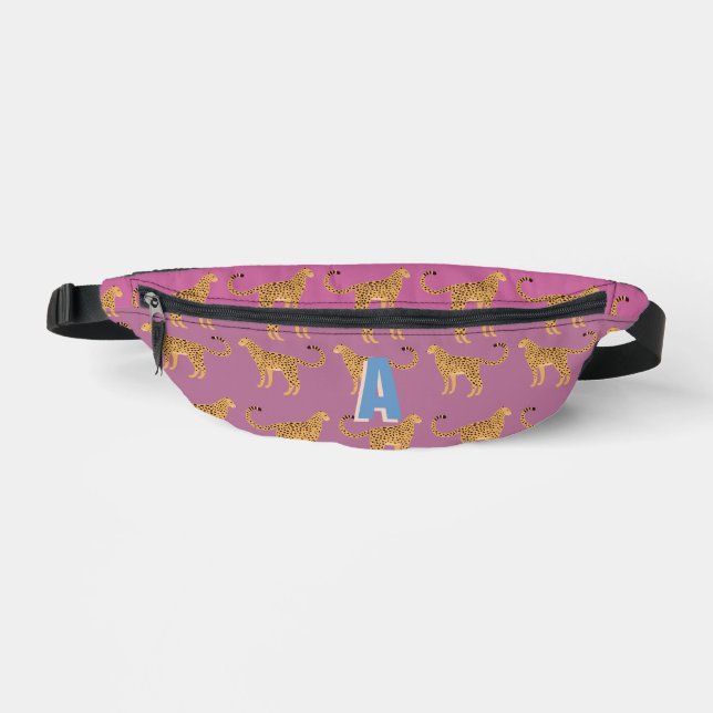 Sacs Banane Cheetah, léopard rose monogrammé (Recto)