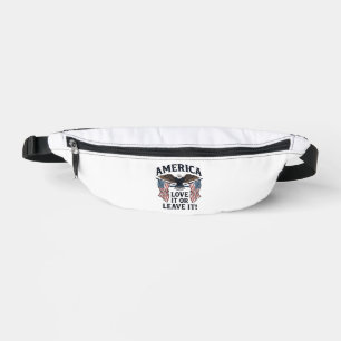 Sacs Banane Chemise aigle patriotique America Love It Or Leave