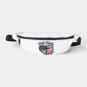 Sacs Banane Chemise croix patriotique Liberté Famille Foi Cœur