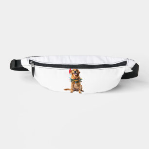 Sacs Banane Chemise de chien de Noël, Pyjama Retriever doré de