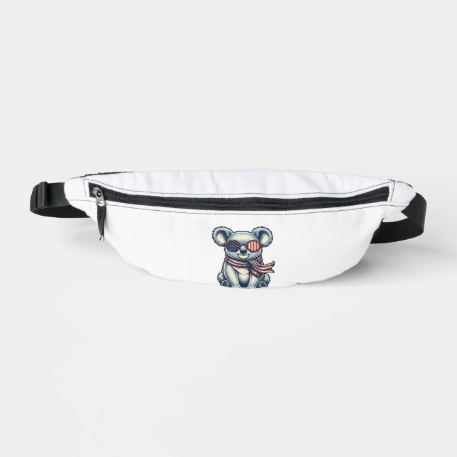 Sacs Banane Chemise de conception de koala patriotique gravure (Recto)
