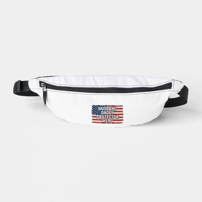 Sacs Banane Chemise de drapeau de héros protecteur mari patrio (Recto)