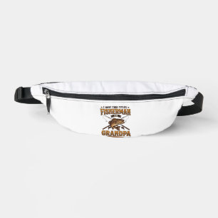 Sacs Banane Chemise de pêche à gravure vintage Grand-père pêch