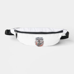 Sacs Banane Chemise de rockeur squelette patriotique Vive la l