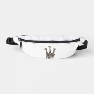 Sacs Banane Chemise de safari avec gravure de girafe vintage a