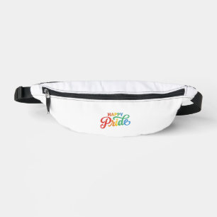 Sacs Banane Chemise de typographie arc-en-ciel vintage de la f